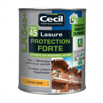 Lasure Protection Forte Special Extérieur Cecil LX5 45+ Chêne Doré 5L