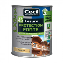 Lasure Protection Forte Special Extérieur Cecil LX5 45+ Incolore 5L