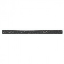 Frise Carrelage Paillette Noire Verre Alu LI24, Listel 1 x 60 x 1 cm