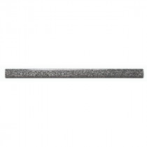 Frise Carrelage Paillette Anthracite Verre Alu LI27, Listel 1 x 60 x 1 cm