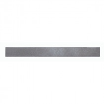 Frise Carrelage Grise Verre Alu LI41, Listel 1,5 x 60 x 0,8 cm