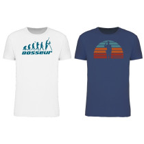 Lot de 2 Tee-Shirts Bosseur Evo. Blanc