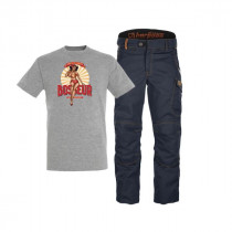 Lot Pantalon Bosseur Harpoon Medium Marine + Tee-Shirt