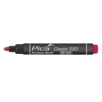 Marqueur Permanent Pica Classic 520/40 Rouge, Lot de 10