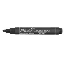 Marqueur Permanent Pica Classic 520/46 Noir, Lot de 10