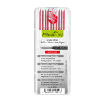 Mine 2,8mm pour Crayon de chantier Pica Dry® 4031 Rouge, Lot de 10