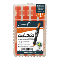 Mine pour Marqueur Pica Visor Permanent 991/054 Orange, Lot de 4