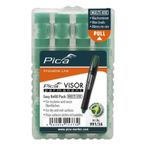 Mine pour Marqueur Pica Visor Permanent 991/36 Vert, Lot de 4