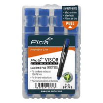 Mine pour Marqueur Pica Visor Permanent 991/41 Bleu, Lot de 4