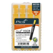 Mine pour Marqueur Pica Visor Permanent 991/44 Jaune, Lot de 4