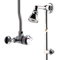 Mitigeur Temporisé Presto Alpa + Pomme Douche Orientable, Chromé 35816