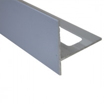 Nez de Marche en Aluminium Gris Sable pour Carrelage 21 mm x 2,5 m