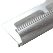 Nez de Marche Arrondi 11 mm Aluminium Brossé, longueur 3 m