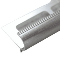 Nez de Marche Arrondi 13 mm Aluminium Brossé, longueur 3 m
