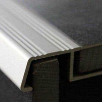 Nez de Marche en Aluminium Brossé pour Carrelage 13 mm x 3 m