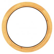 Oeil de boeuf fixe en bois exotique, rond diamètre 70 cm