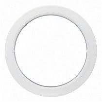 Oeil de boeuf fixe en PVC, ovale 65 x 50 cm