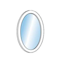 Oeil de Boeuf PVC Ouvrant à la Française 1 Vantail, 600 x 900 mm