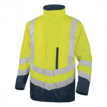 Blouson Parka DeltaPlus Optimum 2 Jaune fluo-Bleu Marine