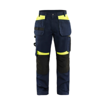 Pantalon de Travail Blaklader 1555 Bleu marine/Jaune