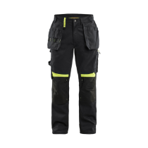 Pantalon de Travail Blaklader 1555 Noir/Jaune fluo