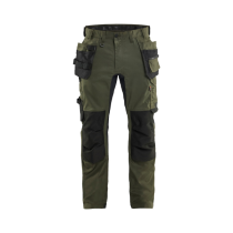 Pantalon de Travail Blaklader Stretch 2D 1750 Vert forêt/Noir