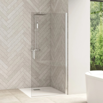 Paroi de Douche Kinedo Solo Design+ Blanc grainé, 140 x 200 cm