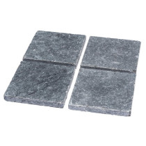 Pavés en pierre bleue 15 x 15 épaisseur 5 cm, surface adoucie, aspect vieilli (arêtes cassées) la palette de 10,26 M2