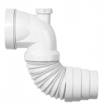 Pipe WC Coudée Extensible Wirquin 230-390mm ⌀85 à 105 mm 70718864