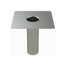 Platine Inox Reprise d'Etanchéité Limatec 350x350mm pour siphon ⌀100mm