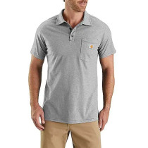 Polo Carhartt Force Cotton Delmont Pocket 103569 Heather Grey