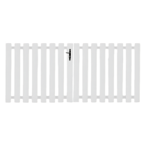 Portail Battant PVC Lames ajourées Lyon Blanc RAL 9016, H 1,20 m