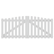 Portail Battant PVC Lames ajourées Rouen Blanc RAL 9016, H1,15 x 3 m