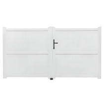 Portail Battant PVC Lames pleines Nantes Blanc, H 1,80