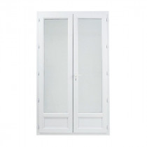 Porte Fenêtre PVC 2 Vantaux 225 x 120 cm Blanc