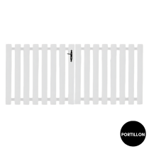Portillon PVC Lames ajourées Lyon Blanc 9016, H 1,20 x 1 m