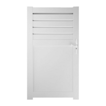 Portillon PVC Lames pleines Nancy Blanc H 1,80 x 1 m