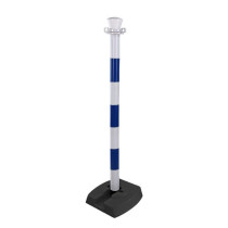 Poteau Pliant PVC H95cm + Base Lestée Viso PPC500LOBB, Bleu/Blanc