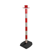 Poteau Pliant PVC H95cm + Base Lestée Viso PPC500LORB Rouge/Blanc