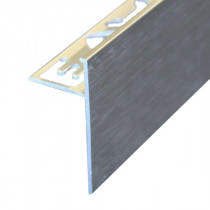 Profilé de Finition de Plan de Travail en Aluminium Brossé 10 mm x 2,5 m
