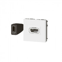 Prise HDMI Legrand Préconnectorisée Mosaic 2 Modules Blanc 078979L