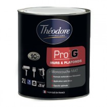 Peinture Monocouche Théolaur mat blanc, 2 pots de 2L