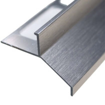 Profil Goutte d'eau pour Terrasse Aluminium Brossé 10 mm x 2,5 m