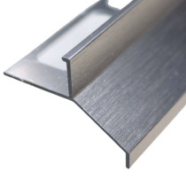 Profil Goutte d'eau pour Terrasse Aluminium Brossé 12 mm x 2,5 m