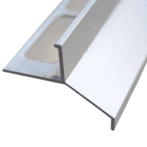 Profil Goutte d'eau pour Terrasse Aluminium Chromé Mat 10 mm x 2,5 m