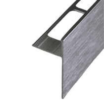 Profilé de Finition Alu pour Plan de Travail 12mm x 2,5m, Gris Brossé