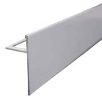 Profilé de Finition Alu pour Plan de Travail 10mm x 2,5m, Laqué Blanc