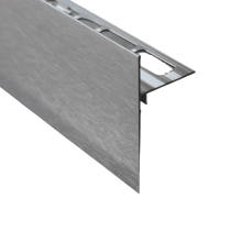 Profilé de Rive Alu pour Terrasse H 102mm x 2,5 m, Gris Brossé