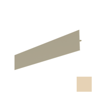 Raccord plat Mâle pour Bardage MEP Isocel 63 x 11 mm Ambre Clair, 4 m