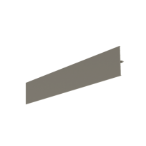 Raccord plat Mâle pour Bardage MEP Isocel 63 x 11 mm Taupe, 4 m